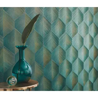 Fashion for walls Vliestapete »Prisma« 3D-Optik geprägt Phthalate frei, grün