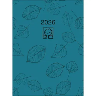 Zettler Taschenkalender 1T/1S türkis Blauer Engel 2026 – Timer 10 × 14 cm, 1 Tag pro Seite, Recyclingpapier, nachhaltig zertifiziert