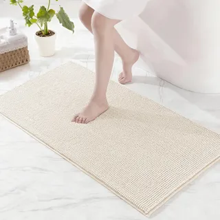 Exclusivo Mezcla Badematte Chenille Badteppich für Badezimmer 60x90 cm