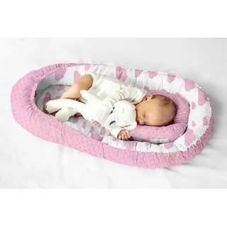 Kuschelnest für Babys und Säuglinge, Nestchen, Reisebett, 100% Baumwolle, antiallergisch
