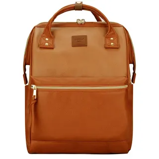 Kah&Kee Damen Leder Rucksack Buff/Kamel