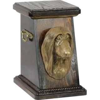 Afghanischer Windhund, Afghane eine Ascheurne für Hunde, eine elegante Urne mit einer Statue, eine Gedenkurne mit dem Porträt eines Hundes von der Marke Art-Dog