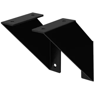 ML-Design Regalhalterung 15 cm Schwarz, Metall, Dreieckige Regalhalterungen, Schwebende Regalwinkel, Wandmontage, 90° Wandhalterung,