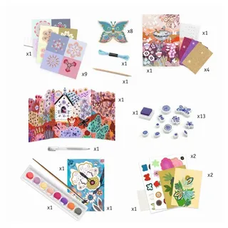 Djeco Kreativset Blumengarten Mehrfarbig