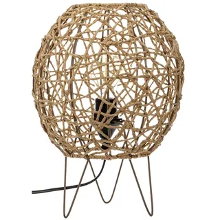 Atmosphera Metall Tischlampe 26 Cm - Beige - One Size