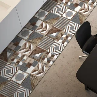 CREARREDA Läufer Teppich Küchenteppich Isolierend, feuerhemmend, Kratzfest, hypoallergen, leicht zu waschender Vinyl Teppich. Komplett in Italien hergestellt Küchenmatte aus PVC rutschfeste