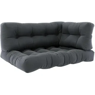 Vicco Palettenkissen SET Flocken Anthrazit 120 x 80 cm 3 Teile , Textil , Rechteckig , 120x80x15 cm , Gartenmöbel, Gartenpolster & Auflagen, Palettenkissen