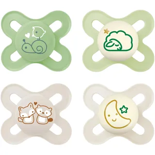 MAM Original Start Day & Night Schnuller | 0-2 Monate | Babyschnuller für Neugeborene | 94% Akzeptanz | stillfreundlich | von 100% der Hebammen empfohlen | SkinSoft Silikon | uni | 4 Stück