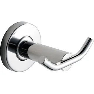 KWC AR Bademantelhaken, MEDIUS, Edelstahl, 75x54x70 mm, AP, hgl, doppelt