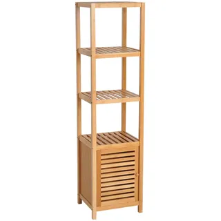 Homcom Badschrank 36 x 33 x 140 cm Natur Bambus