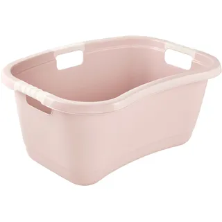 Wäschewanne KEEEPER "janne, ergonomisch, mit Softgriffen, 65 x 45 x 28 cm, 50 l", rosa (nordic pink), B:45cm H:28cm T:65cm, Polypropylen, Wäschesammler, Wäschewanne, Wäschekorb, Wanne in Nierenform