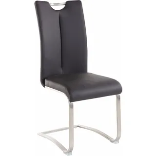 MCA Furniture Freischwinger Artos Kunstleder schwarz 2er Set
