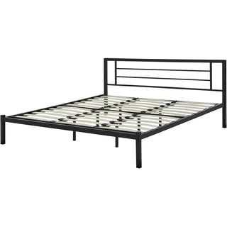 Beliani Metallbett Schwarz Metall 180x200 cm