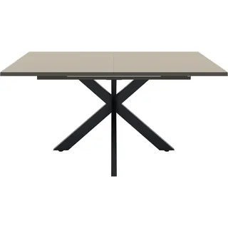 Set One by Musterring Reno 160 x 77 x 90 cm schwarz feinstruktur/glas kaschmir glanz