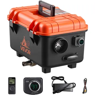 Vevor Dieselheizung Lufterhitzer 8 kW DC 12 V/24 V tragbare Standheizung (All in One) mit Fernbedienung und LCD-Bildschirm, geringe Geräuschentwicklung, 4 L Kraftstofftank für LKW Wohnmobile