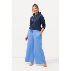 Große Größen Loungewear-Hose, Damen, blau, Größe: 50/52, Baumwolle/Polyester, Ulla Popken