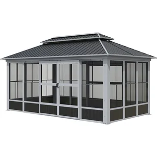 Sojag Olan 1017 3,1 x 5,3 m inkl. Seitenteile Grau/Schwarz