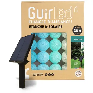 GuirLED - Außengirlande mit Lichtkugeln LED-Guinguette - Wasserdicht IP55 - Hocheffizientes Solarpanel - Automatisches EIN/AUS - 16 Kugeln 3 m- Horizont