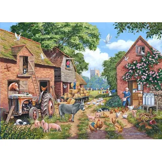 House of Puzzles Puzzle Farm Focus 1000 Teile Karton Landschaft