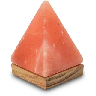 HIMALAYA SALT DREAMS Salzkristall-Tischlampe »USB-Pyramide«, Leuchtmittel LED-Board   LED wechselbar, Handgefertigt aus Salzkristall - jeder Stein ein Unikat, H: ca.11 cm, orange