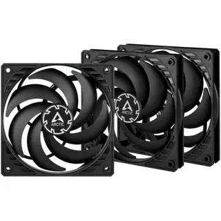 Arctic P12 Slim PWM PST 3-pack value pack - Gehäuselüfter - 120mm - Schwarz - 23 dBA