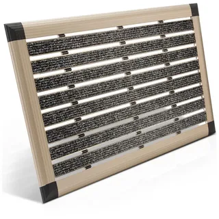 BoMoe Alu-Fussmatte AluGant , Metall , 80x50 cm , Teppiche und Böden, Schmutzfangmatten, Fußmatten