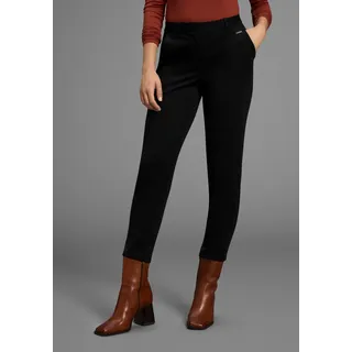 Stretch-Hose LAURA SCOTT, Damen, Gr. 36, N-Gr, schwarz, Milano Rib, Obermaterial: 76% Polyester, 20% Viskose, 4% Elasthan, unifarben, figurbetont knöchelfrei, Hosen Stretch-Hose, aus bequemem Stoff mit figurbetonender Form