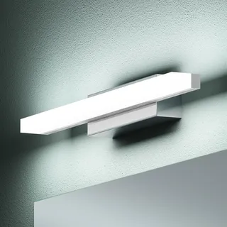 Mai & Mai Spiegelleuchte Bad 40cm LED Spiegellampe Badezimmer Badlampe | 6000K Wandleuchte Badezimmer, 9W Badezimmerlampe für Spiegel, klare Kaltweiß Lampe, Chrom, Spiegelstrahl