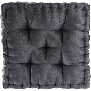 Intelligent Design Azza Bodenkissen, große Kissen zum Sitzen für Erwachsene, Bodenkissen für Meditation oder Yoga, glänzendes Chenille, getuftet mit gewellten Kanten, für Bank-/Stuhlkissen, 50,8 x