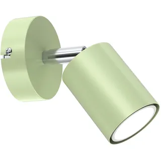 Wandlampe Kinderzimmer Grün Ø 8 cm Schwenkbar GU10 Metall Spot Leuchte