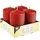 Stumpenkerzen 8 cm rot 4 St.
