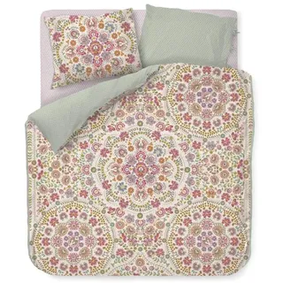 Pip Studio Bettwäsche Pip Il Ricamo Creme Weiß Blumen Blüten Geblümt Floral Blätter Wendeoptik Perkal, Größe:135 cm x 200 cm