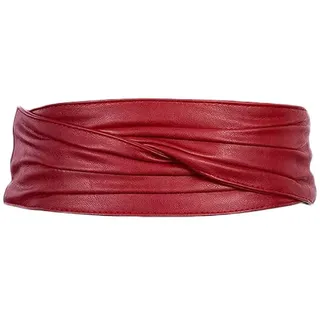 RPAEOY Damen Gürtel Breiter Elastischer PU Leder Ruched Klettverschluss Taillengürtel Vintage Hüftgürtel für Frauen kleider Elastic Belt