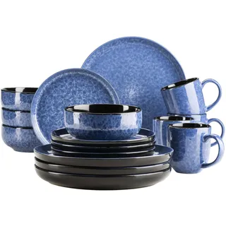 Mäser Filippa Kombiservice 16-tlg. blau/schwarz