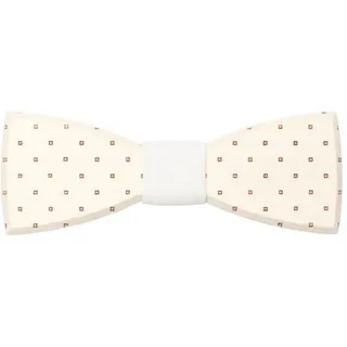 BeWooden Herren hölzerne Fliege Weiße Insel - Weiß