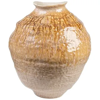 Romimex Vase, Beige, Senf, Porzellan, 37 x 46 x 40 cm