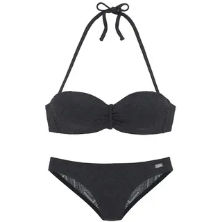 Buffalo Bügel-Bandeau-Bikini Damen schwarz Gr.32 Cup A