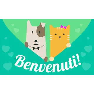 Gift Company Willkommen Micio BAU Fußmatte, Kokos, bunt, 75 x 2 x 45 cm