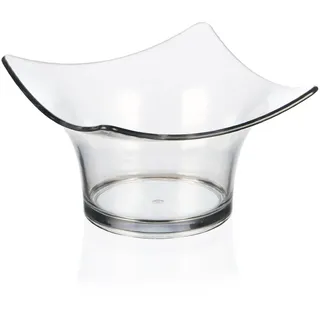 Lacor - 60782 - Degustare Transparente quadratische Schale, Set mit 6 Einheiten, BPA-frei, wiederverwendbar und unzerbrechlich, spülmaschinenfest, Geschirr für Catering und Feiern, Melamin, 80 ml