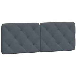 vidaXL Kopfteil-Kissen Dunkelgrau 140 cm Samt
