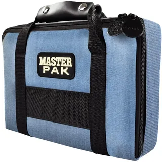 Karella Darttasche PAK original, schwarz, Jeans, Platz für Darts und Zubehör, Perfekter Schutz, Dartcase, Tasche für Darts (Master Pak Jeansoptik)