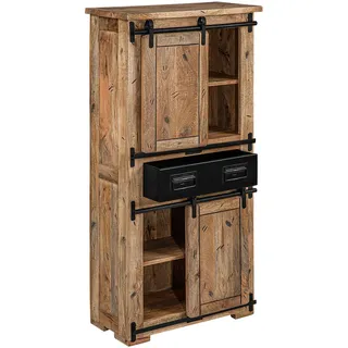 Carla&Marge Dickenson Badschrank III Mangoholz/Eisen Honig/Anthrazit Industrial-Design