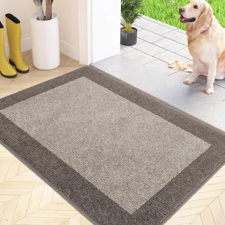 FCSDETAIL Schmutzfangmatte Innen 60 x 90 cm, rutschfeste Fußmatte, waschbar Sauberlaufmatte, absorbierend Fussmatte für Hund, Eingang, Haustür