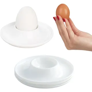 Husalsea 4er Set Eierbecher, Eierhalter, Eierbecher Lustig, Weihnachtseierbecher