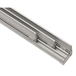 GARDINIA Flächenvorhangschiene Komfort Komplett-Set 3-läufig 170 cm aluminium