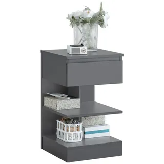 SoBuy Nachtschrank 39 x 65 x 39 cm Grau