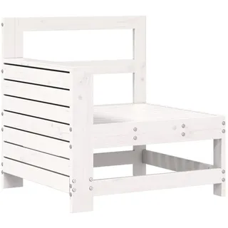 vidaXL Gartensofa mit Armlehne Weiß 69x62x70,5 cm Massivholz Kiefer - Weiß
