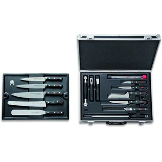 Friedr. Dick Küchenmesser Set 17-tlg. Schwarz/Silber geschmiedet