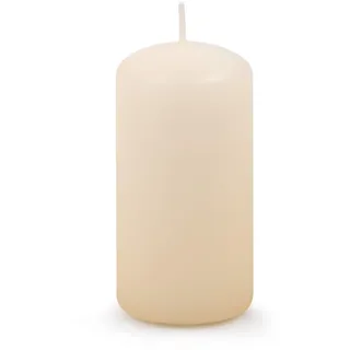 DONAU HOME Stumpenkerzen Klassische Kerze/Creme, Beige/ 1 Stück / 10 x Ø 5 cm Unparfümiert/zur Dekoration / 32 Stunden Brenndauer/Deko Kerzen Wachskerze/Tischkerzen Altar-Kerze