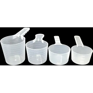 SEABABOO Messlöffel 100ml/70ml/50ml/40ml 4PCS Waschmittel Dosierhilfe Löffel Dosier-Löffe Dosierlöffel Kunststoff Messlöffel Messbecher Löffel Dosierlöffel Milchpulverlöffel Kochen Messlöffels